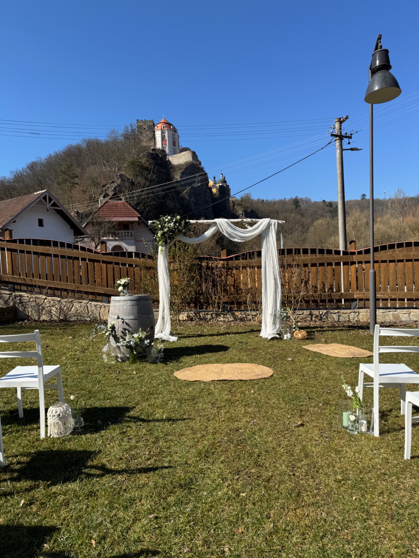 Set 6 ks skleněných MACRAME luceren