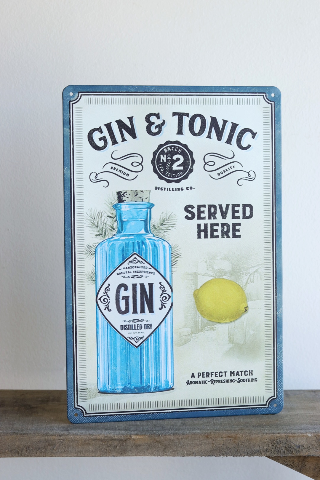 Plechová cedulka Gin&Tonic